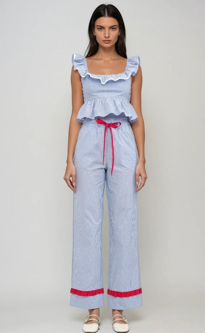 Marseille striped pant set