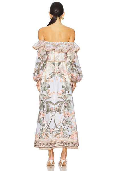 Wylie off shoulder midi dress