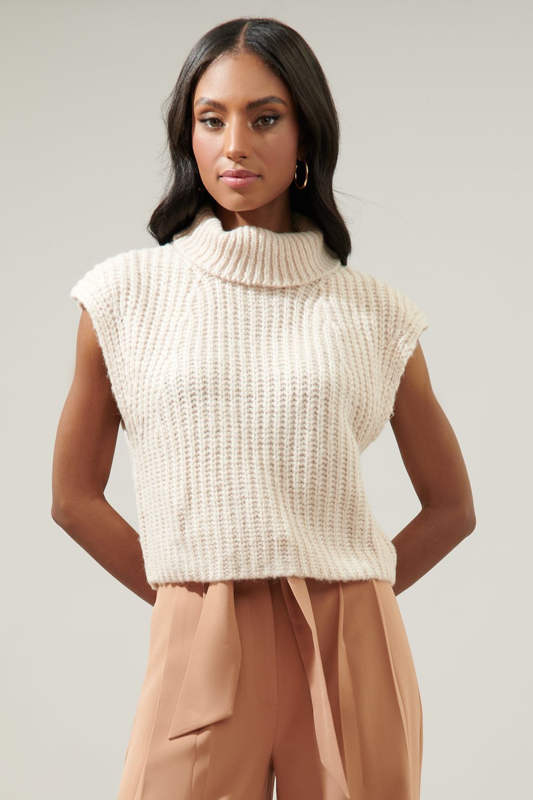 Monica cropped turtleneck