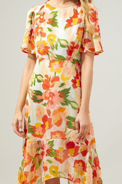 Ray of sun midi dress