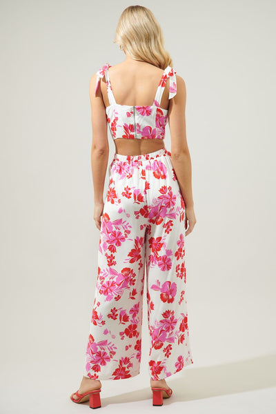 Maui floral cut out jumpsuit