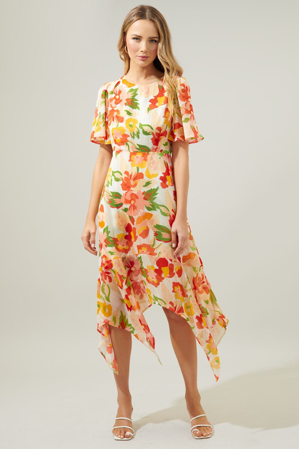 Ray of sun midi dress