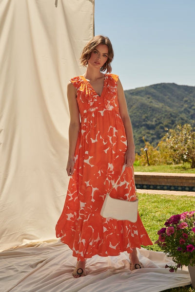 Tangerine dream maxi dress