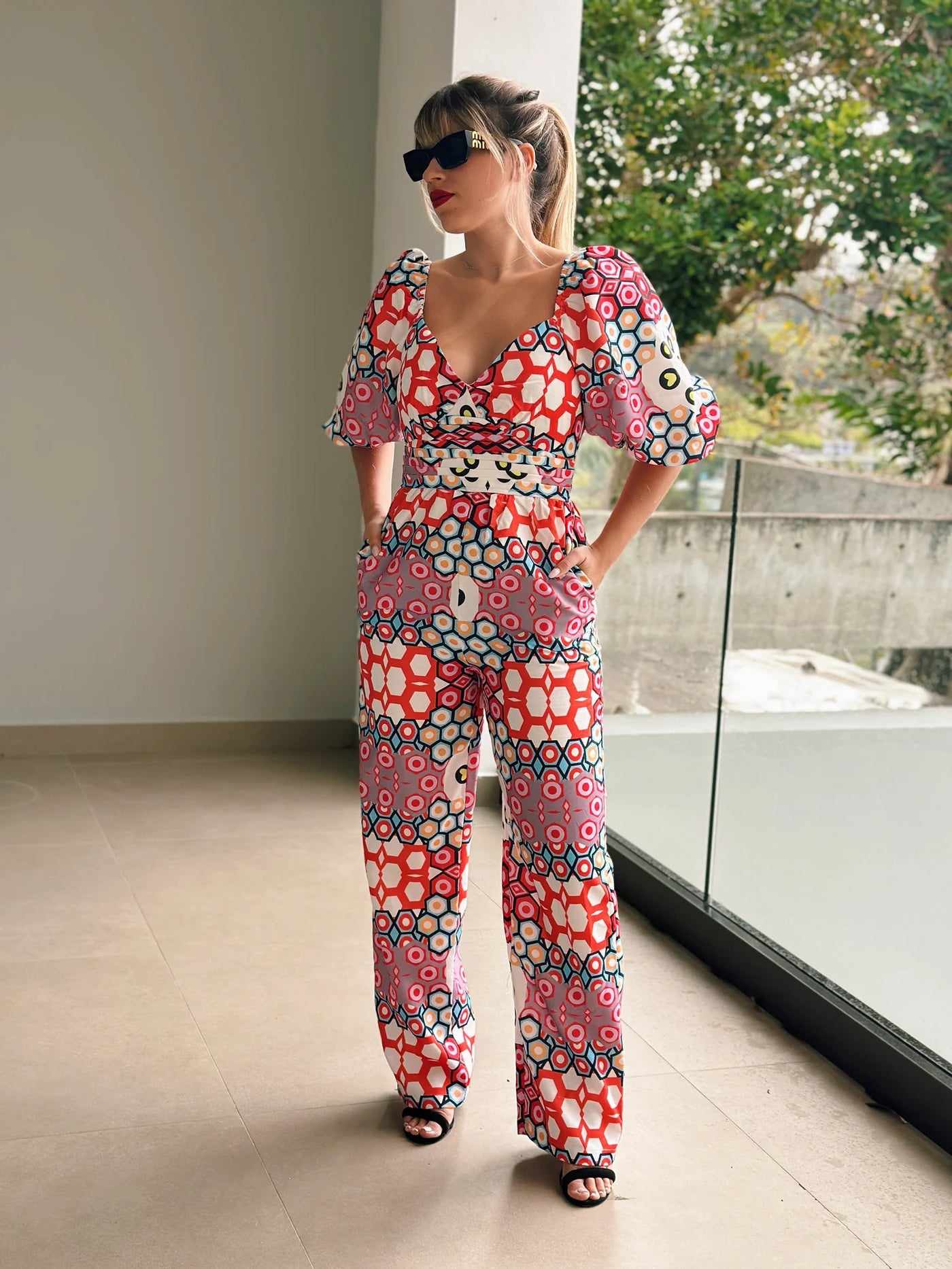 Baú coral jumpsuit