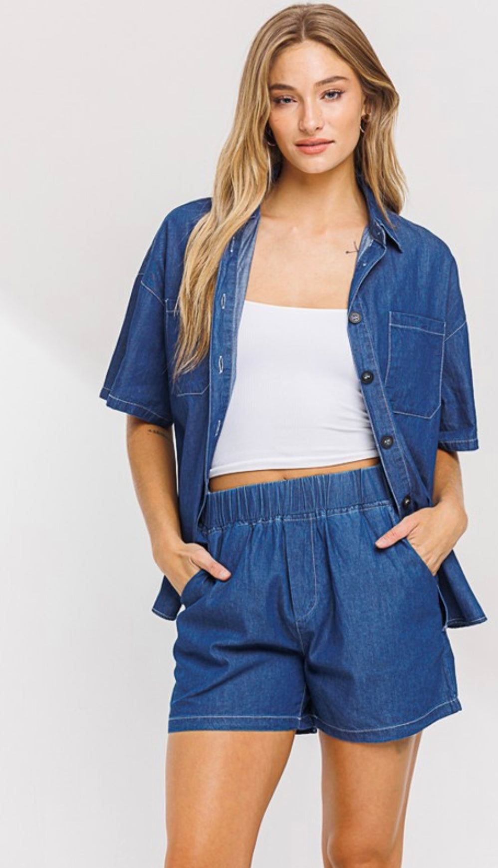 Banjo denim short set