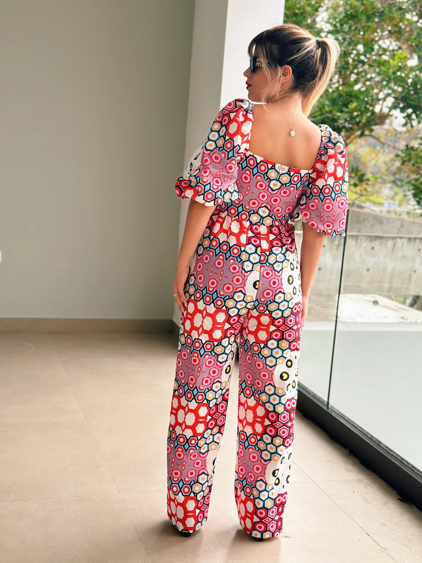 Baú coral jumpsuit