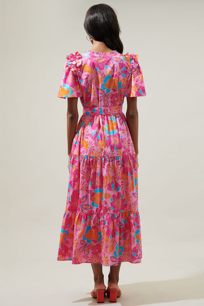 Lisbon garden maxi dress