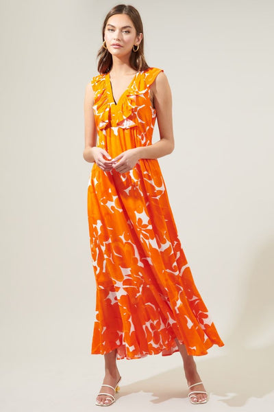 Tangerine dream maxi dress