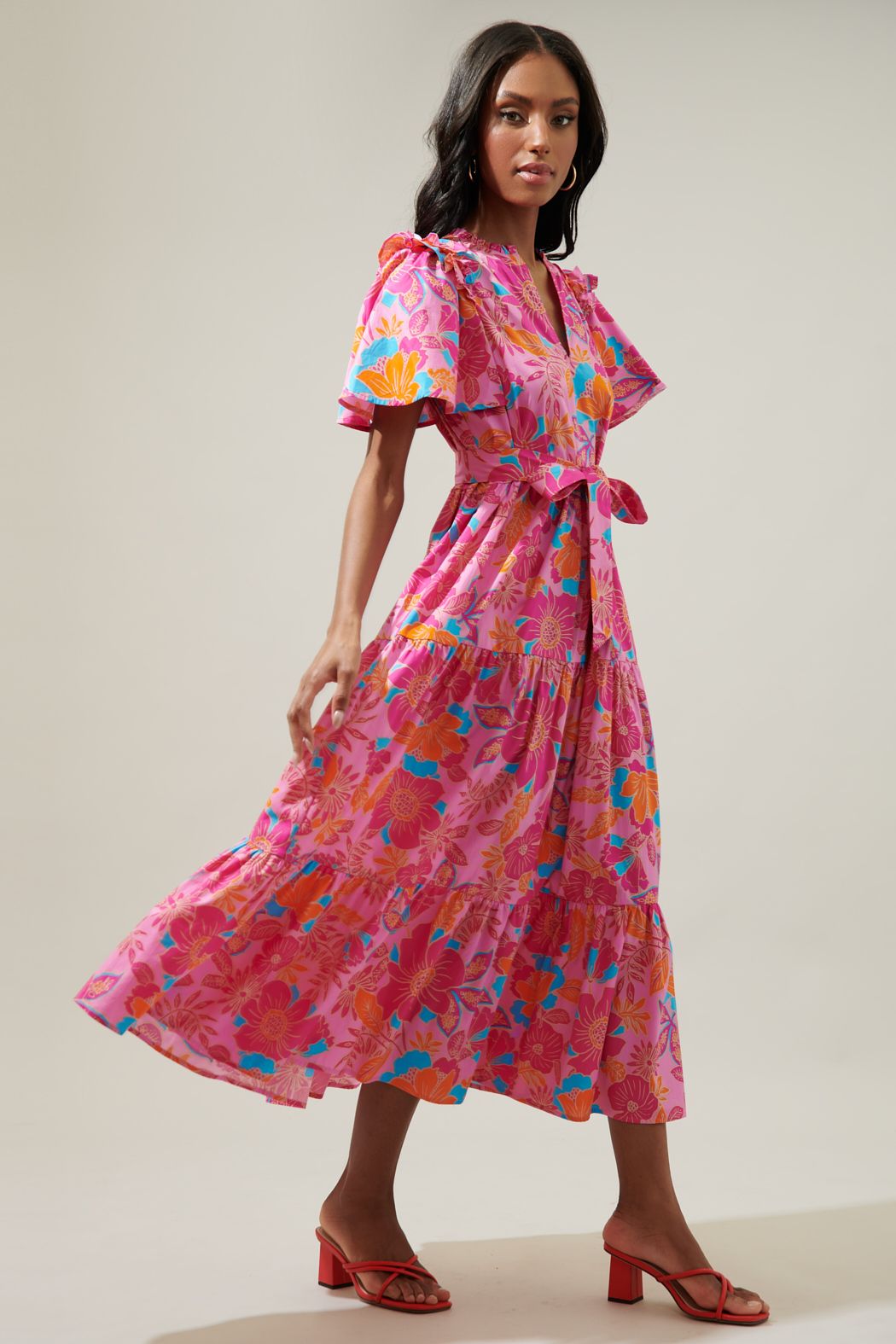 Lisbon garden maxi dress