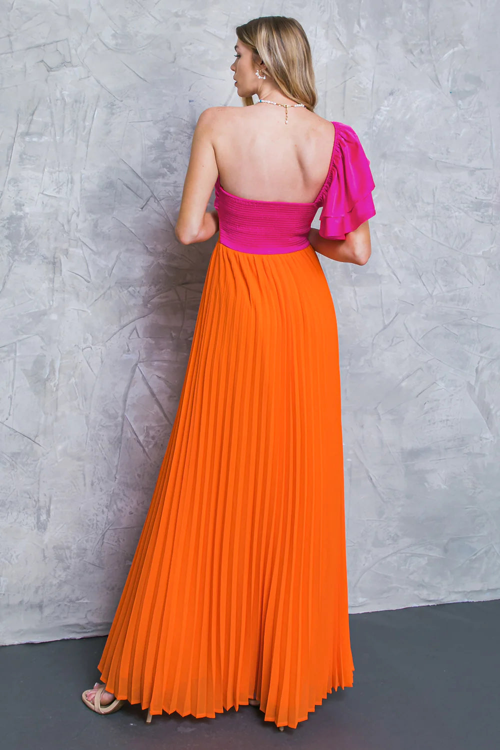 Mirabel maxi color block dress