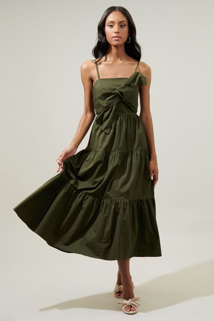 Helene tiered maxi dress