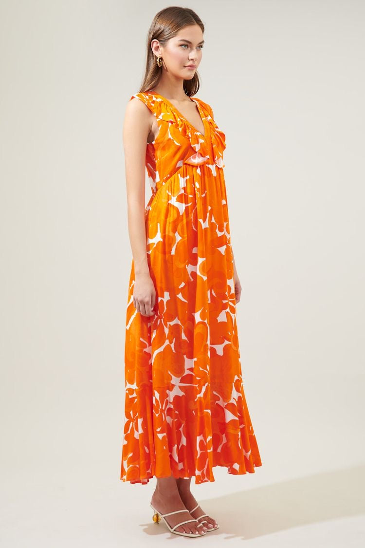 Tangerine dream maxi dress