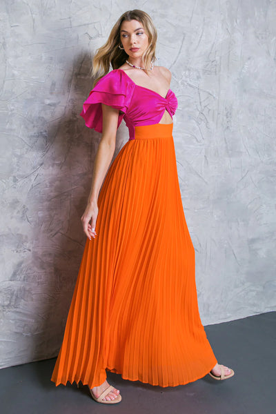 Mirabel maxi color block dress