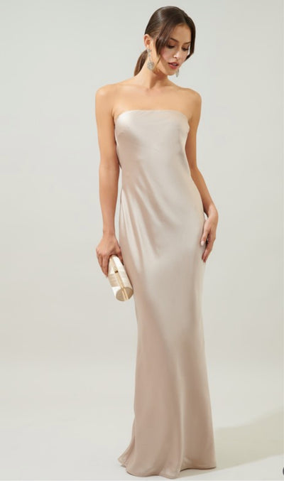 Infinite strapless maxi dress