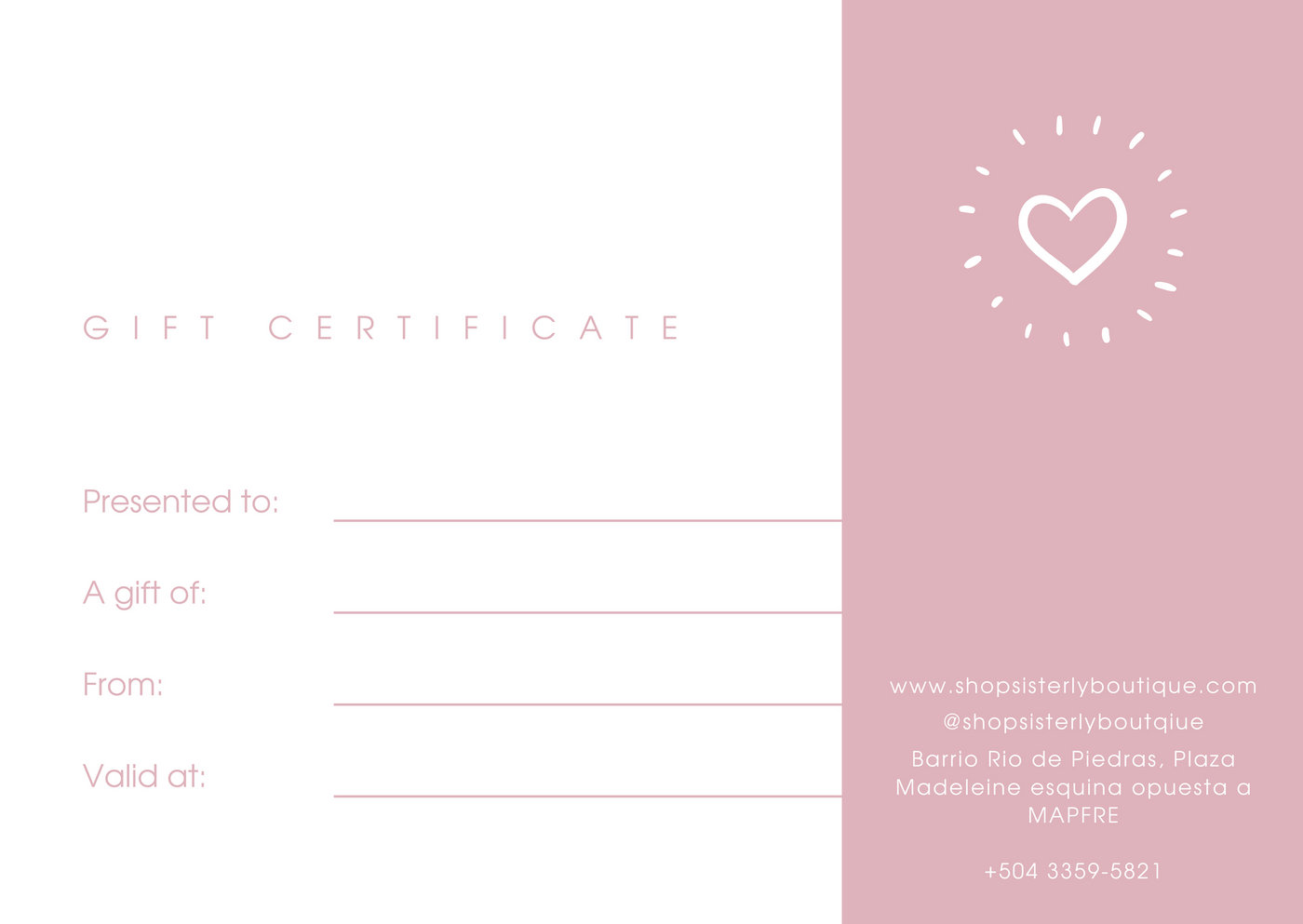 Gift Certificate L.1,000