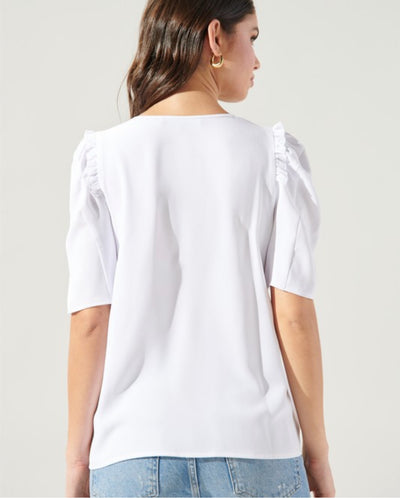 Shine away white top